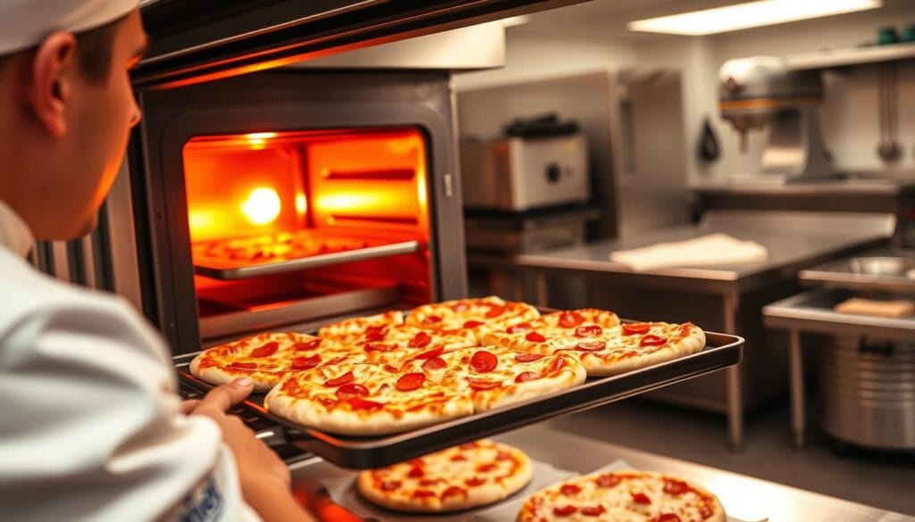 lunchroom pizza baking process